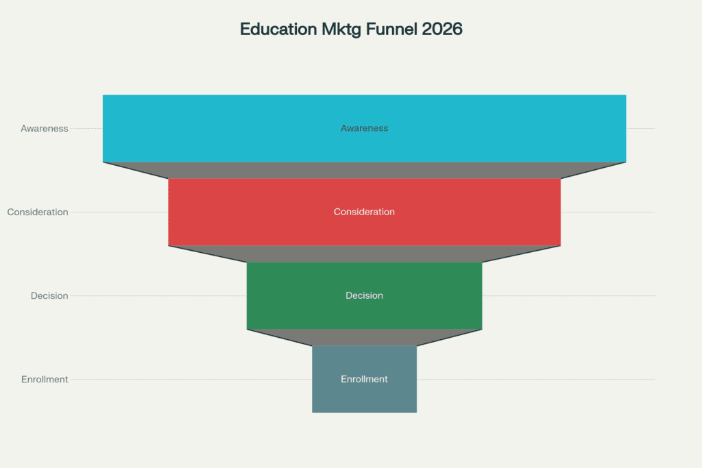 Education Marketing Funnel 2026: Channels, Engagement Rates, and Key Metrics